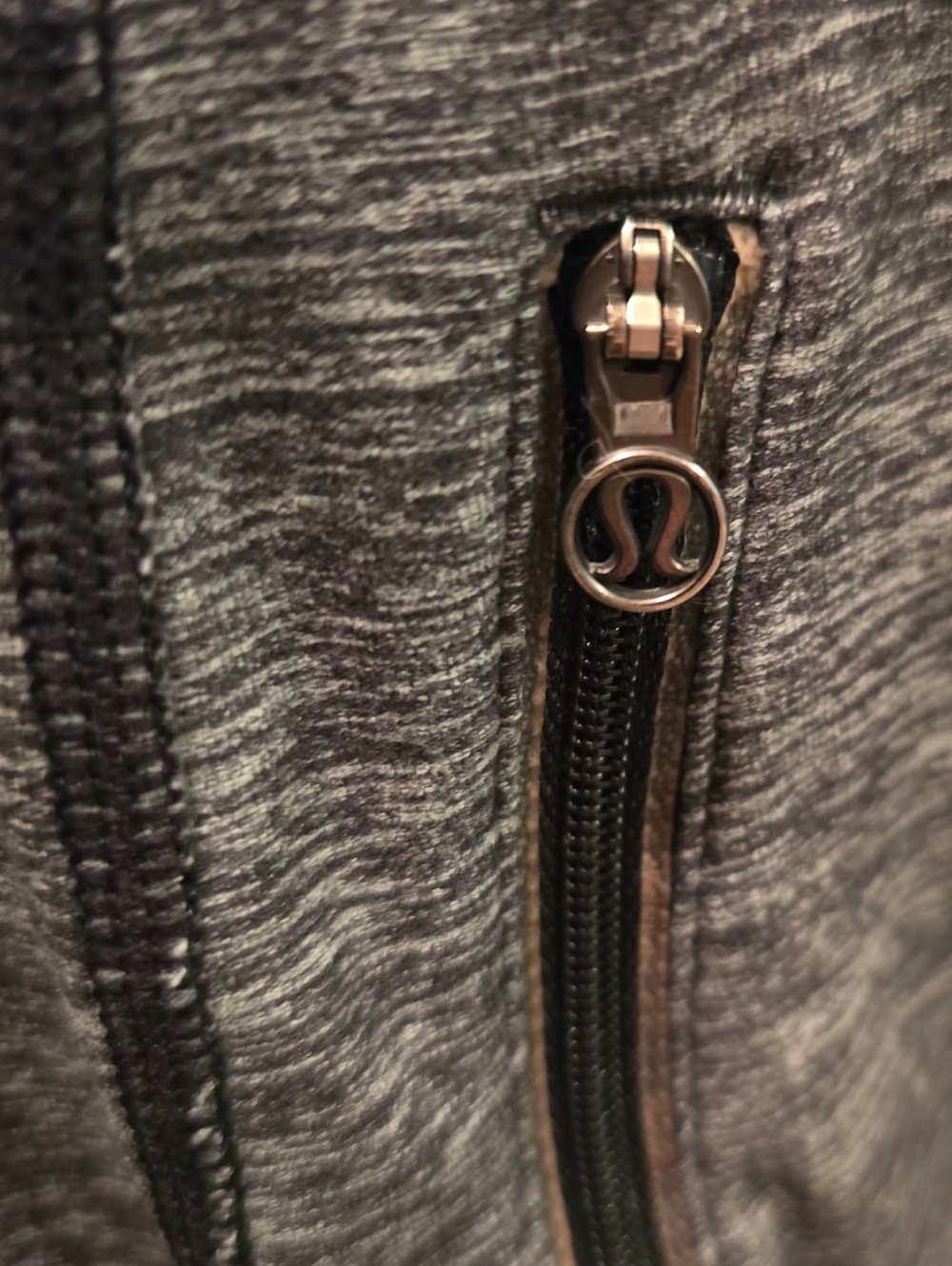 Lululemon Athletica Gray and Black Long Sleeve Half-Zip Pullover 6 - Picture 7 of 9